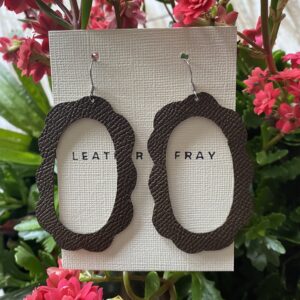 Oval Flower Earrings